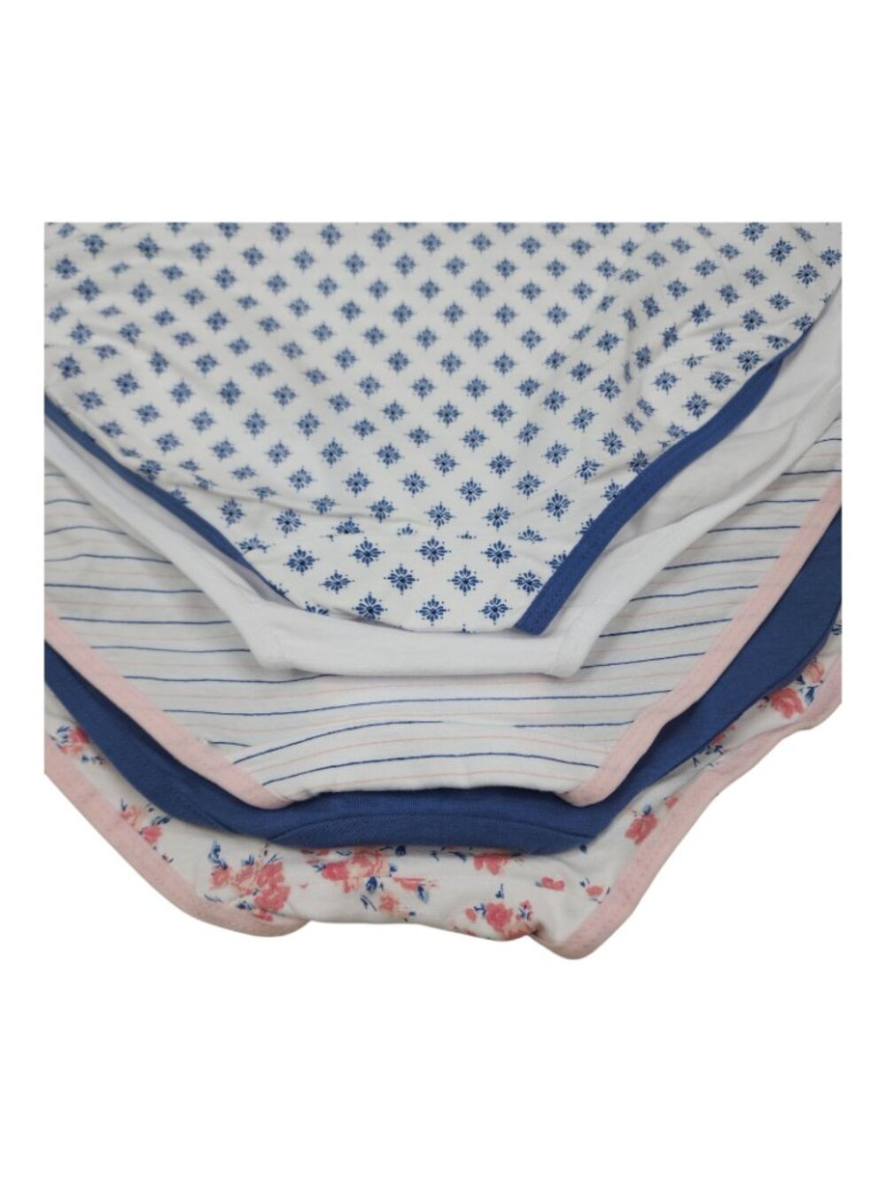 Laura Ashley Womens Tag-Free 5-Pack Cotton Spandex Panties L Floral Solid Prints - Picture 10 of 11